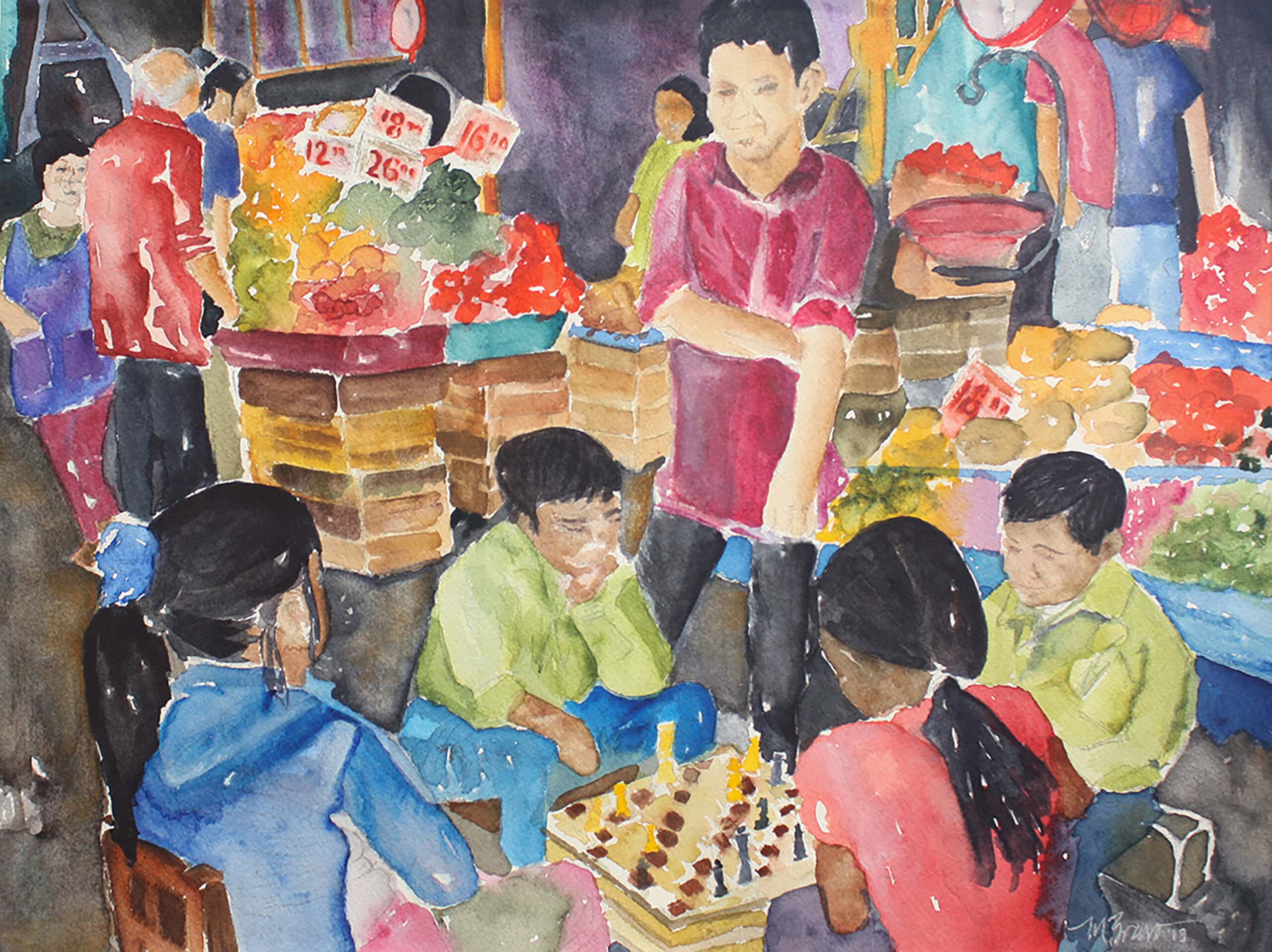 Market chess - Bravo Wall Art